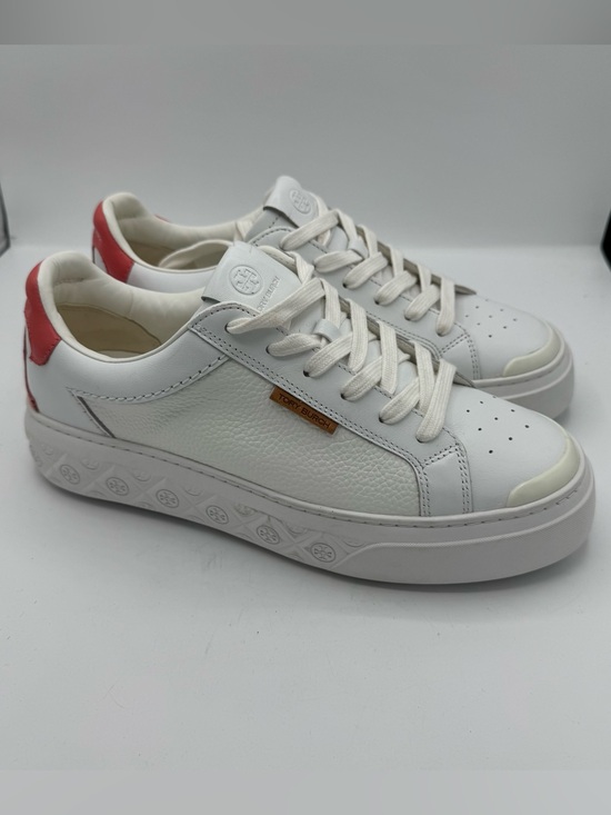 Tory Burch Shoes - Tory Burch Ladybug Platform Sneakers Titanium‎ White/Washed Berry size 9.5 luxe